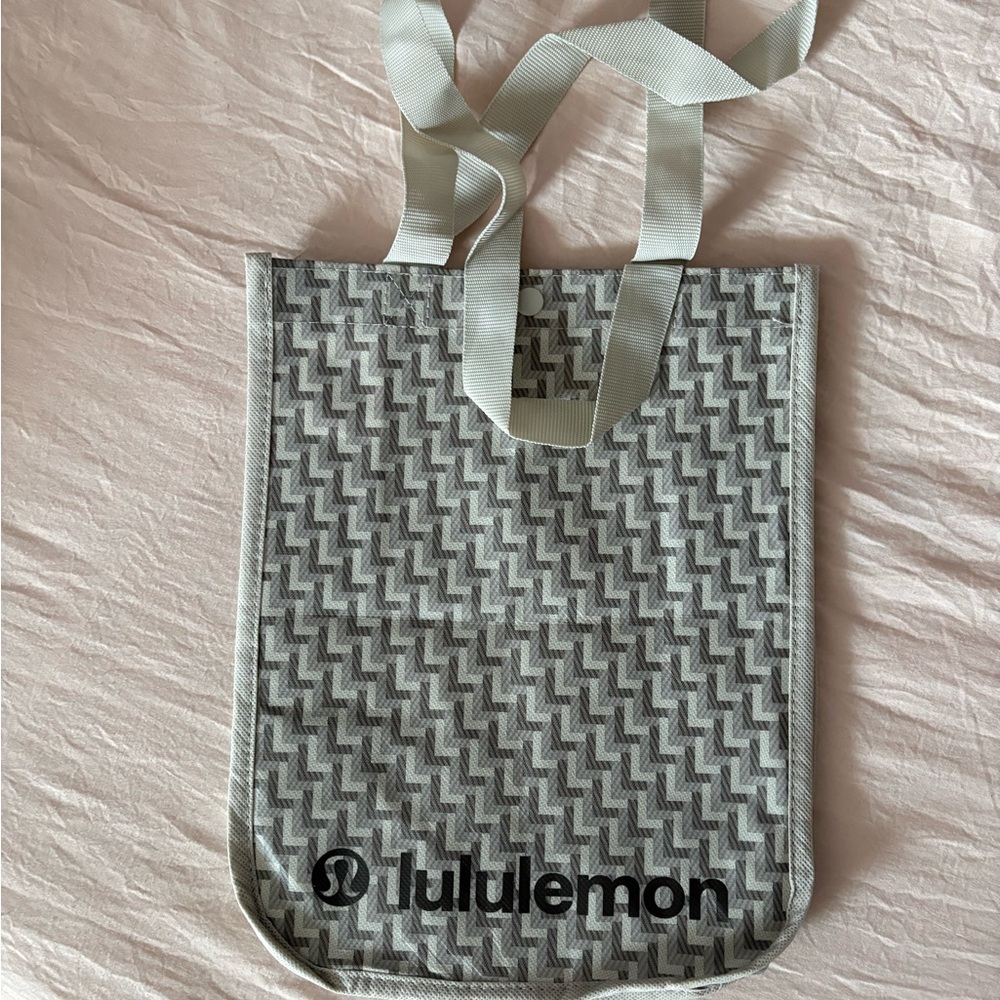 Lululemon Gray Tote paper Bag